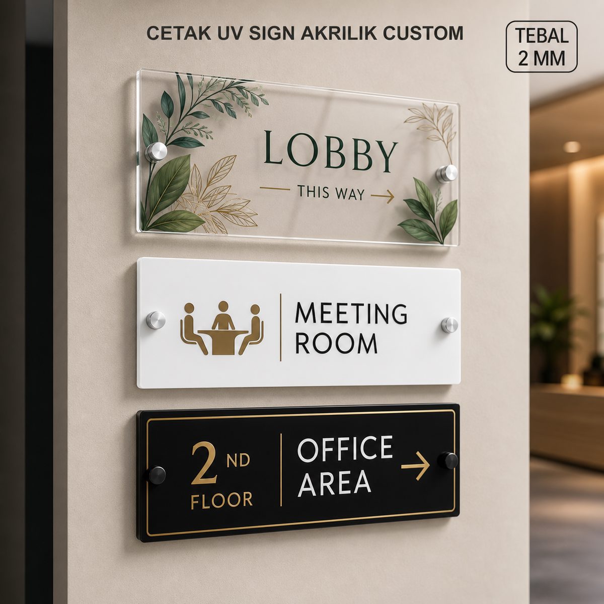 Cetak UV Sign Akrilik Custom foto 1