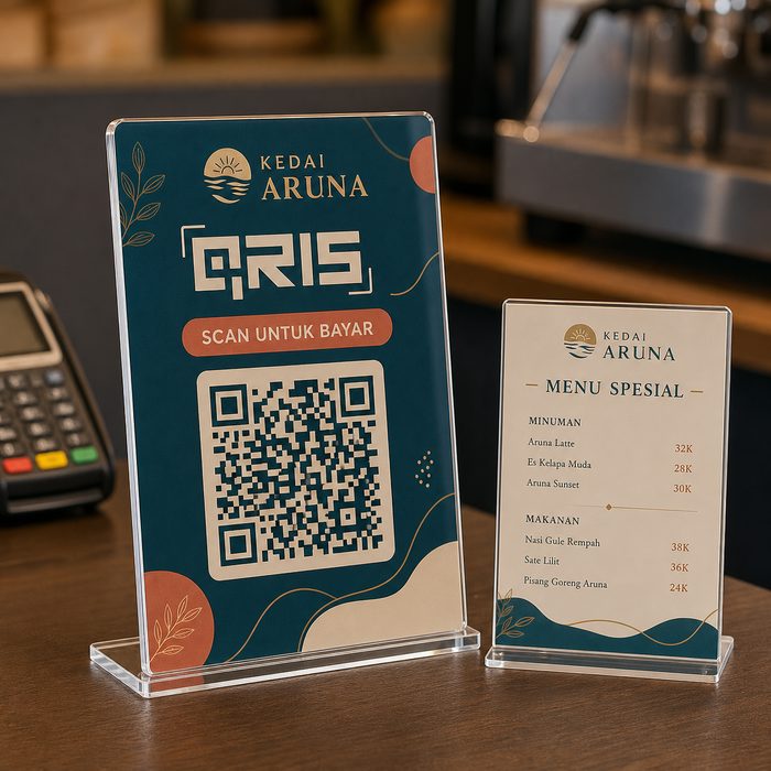 Cetak Menu Board Akrilik Custom