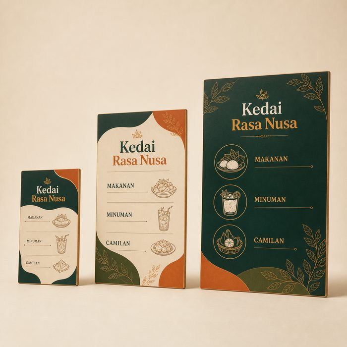 Cetak Menu Board Custom