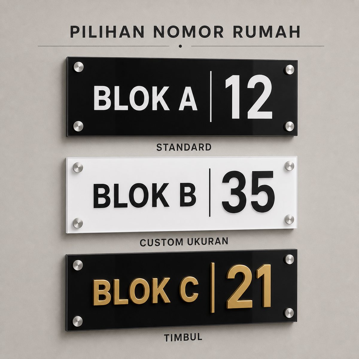 Cetak Nomor Rumah Akrilik Custom foto 4