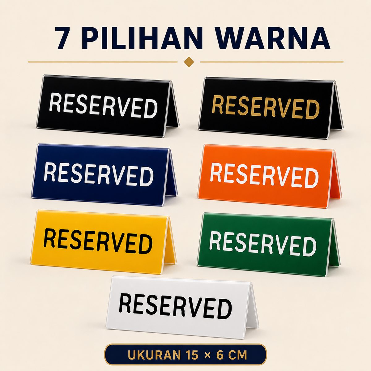 Papan Reserved Meja Akrilik | Reserved Sign Acrylic foto 2